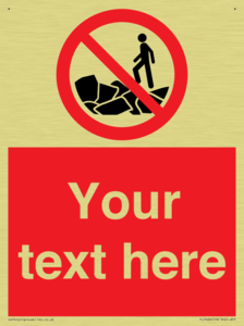 Custom No climbing on rocks